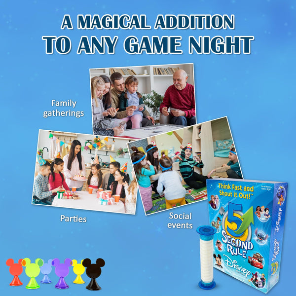 5 Second Rule Disney Edition - Fun Family Game About Your Favorite Disney Characters, 3-6 Players Ages 6+