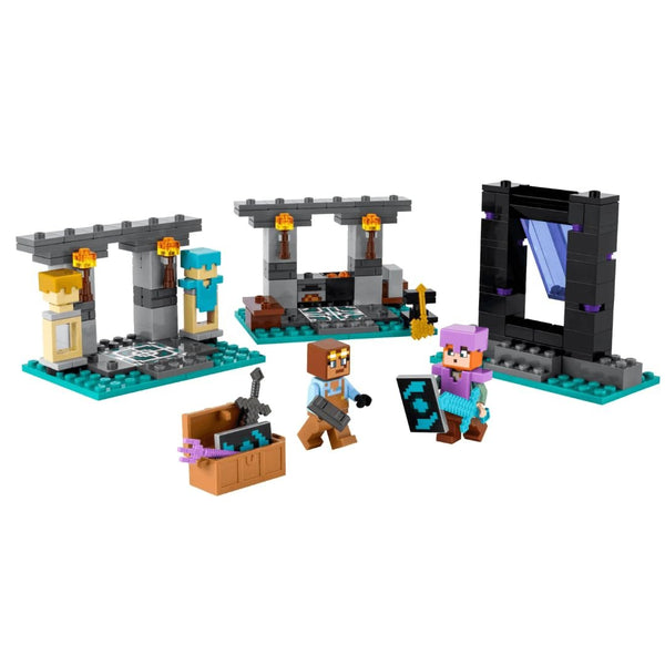 LEGO Minecraft The Armory Building Set, Includes Popular Minecraft Figures Alex and Armorsmith, Action Toy for Gamers and Kids, Gift for Boys and Girls 7 Years Old and Up, 21252
