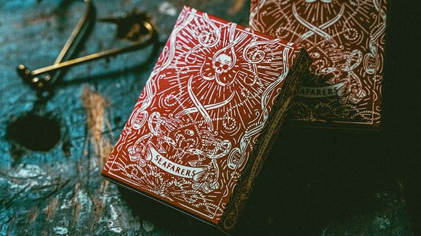 Red Seafarers Playing Cards by Joker and The Thief