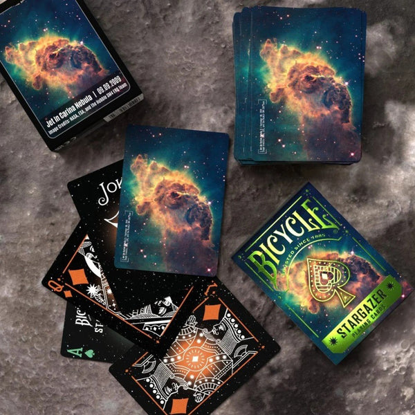 Bicycle Stargazer 203 Playing Cards, Jet In Carina Nebula Themed Deck, Poker Size