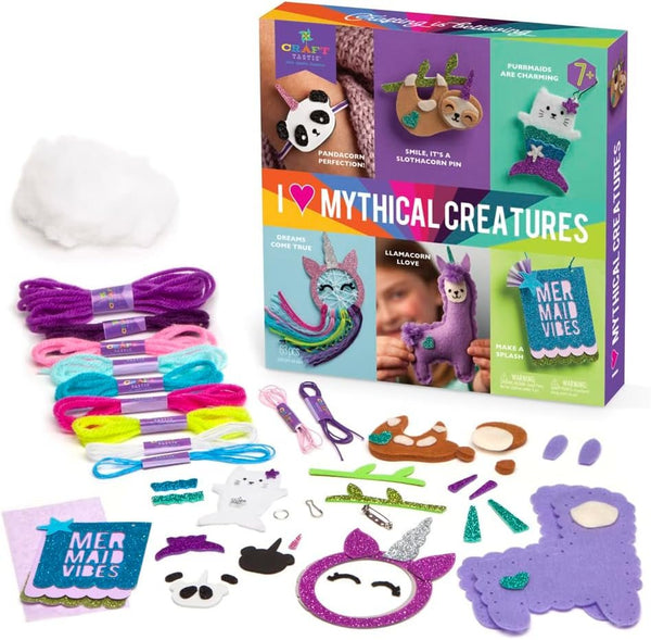 Craft-tastic – I Love Mythical Creatures Kit – Craft Kit Includes 6 Projects Featuring Mythical Creatures