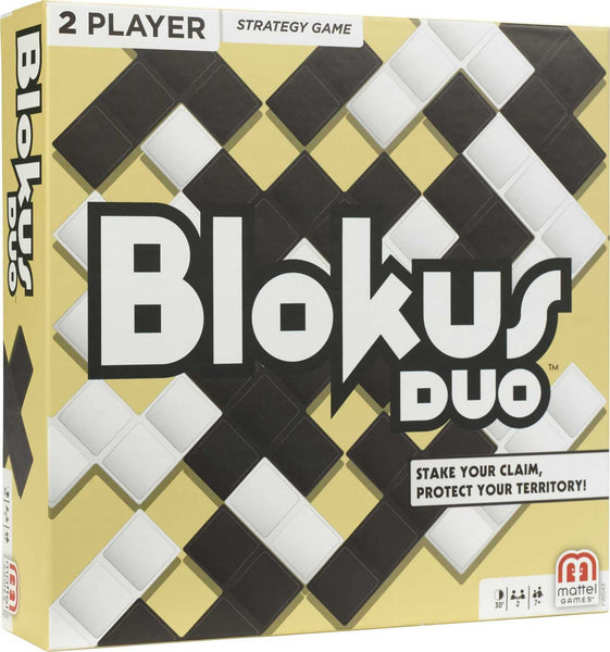 Mattel Games Blokus Duo Strategy Board Game, Family Game for Kids & Adults with Black and White Pieces, 2 Players Ages 7+