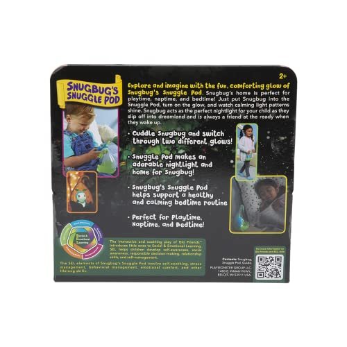 Playskool Glo Friends - Snugbug's Snuggle Pod - Light with Glowing Bug - SEL Toy - Ages 2+