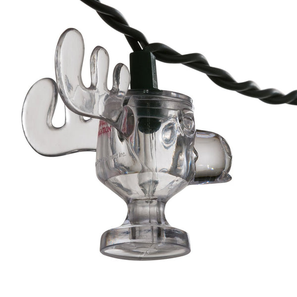 National Lampoon Christmas Vacation Kurt Adler UL 10-Light Wally World Moose Mug Light Set