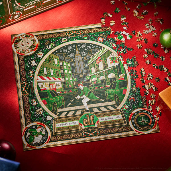 theory11 Elf Jigsaw Puzzle - A Short Story of a Tall Tale - Officially Licensed 1,000 Piece Intermediate Puzzle for Ages 14+