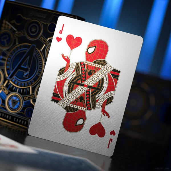 theory11 Avengers Blue Edition Premium Playing Cards - Marvel Studios' The Infinity Saga Deck, Poker Size Standard Index