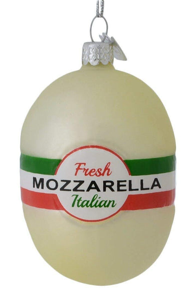Kurt Adler Noble GEMS Glass Italian Cheese Ornament - 3 Assorted: PARMIGGIANO, PROVOLONE and MOZZERELLA