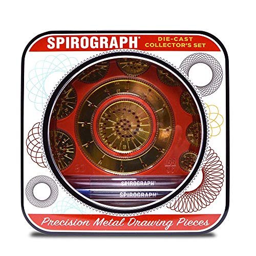 Spirograph Die-cast Collector’s Set, 14 Precision Metal Drawing Pieces, Ages 8+