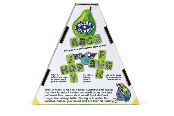 Bananagrams - Pairs In Pears 2.0 - Pairing Fun With Words and Patterns, 1-4 Players Ages 6+