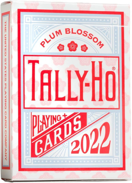 Tally-Ho Plum Blossom Flower Special Edition Playing Cards, 1 Deck, Red