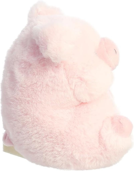 Aurora® Round Rolly Pet™ Prankster Pig™ Stuffed Animal - Adorable Companions - On-The-Go Fun - Pink 5 Inches
