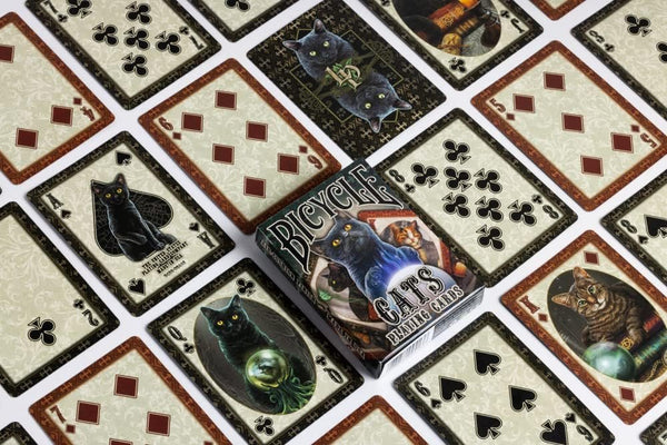 Bicycle Cats Playing Cards Designed by Lisa Parker, Black