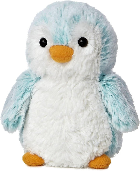 Aurora® Playful Pompom Penguin™ Brights Stuffed Animal - Vibrant Companions - Endless Fun - Blue 6 Inches