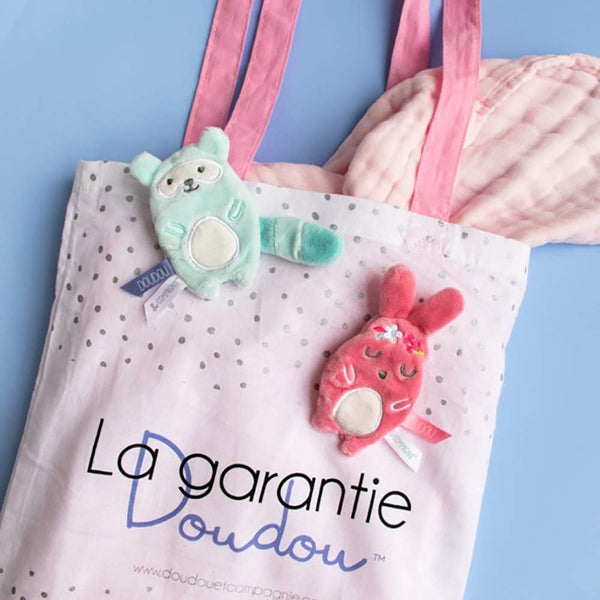Doudou et Compagnie Pink “Candy Rabbit” Soft Toy DC2122 – Lapin Bonbon Baby Lovey Blanket Plush Pal in Gift Box