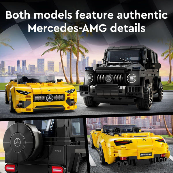 LEGO Speed Champions Mercedes-AMG G 63 & Mercedes-AMG SL 63 Building Toys - Kids Pretend Play Toy Cars for Boys & Girls, Ages 10+ Years - Gifts for Christmas - 76924