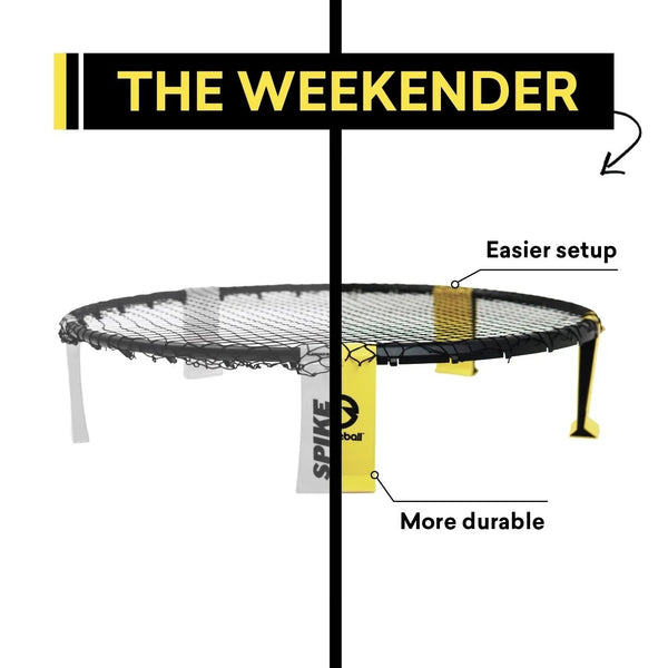 Spikeball Weekender Set - New Sturdier Build, Grippier Balls, Easier Setup and Funner Points for Longer Game Rallies - 2-4 Players