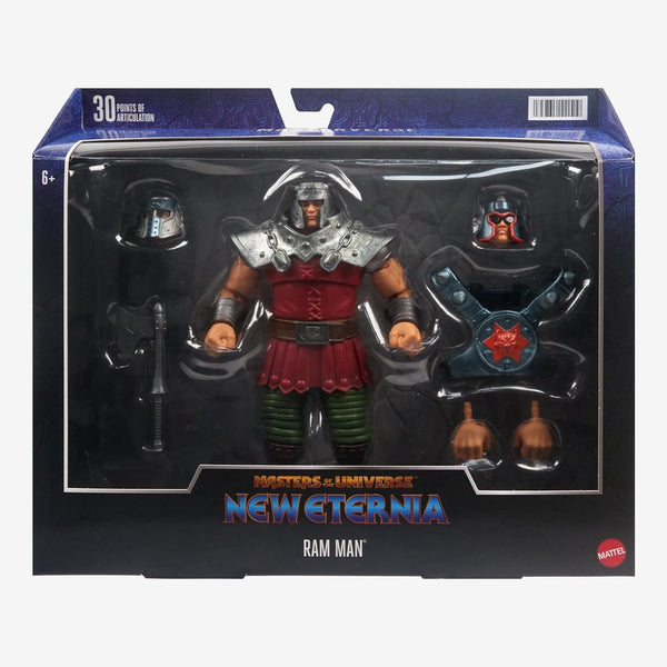 Masters of the Universe Masterverse Action Figure & Accessories, New Eternia Deluxe Ram Man, MOTU 7-inch Toy Collectible