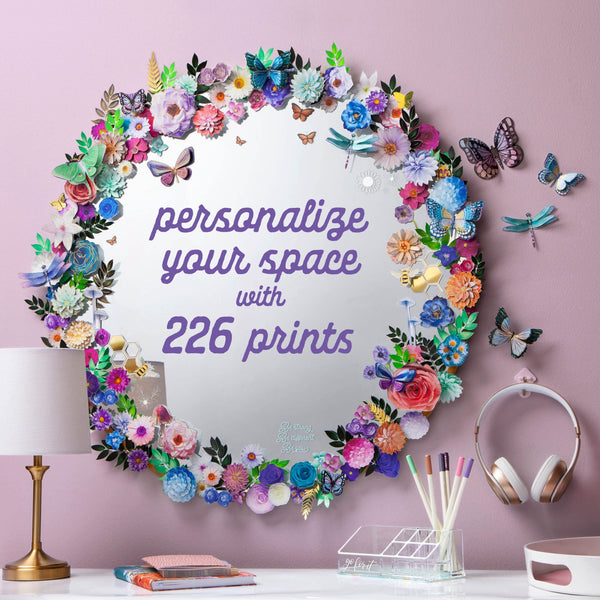 Craft-tastic - Design Your Own Nature Collection - DIY Collage Arts & Crafts Kit - Personalize Your Wall, Mirror, Window, Or Door with Dimensional Flowers, Butterflies, and More - for Ages 10+