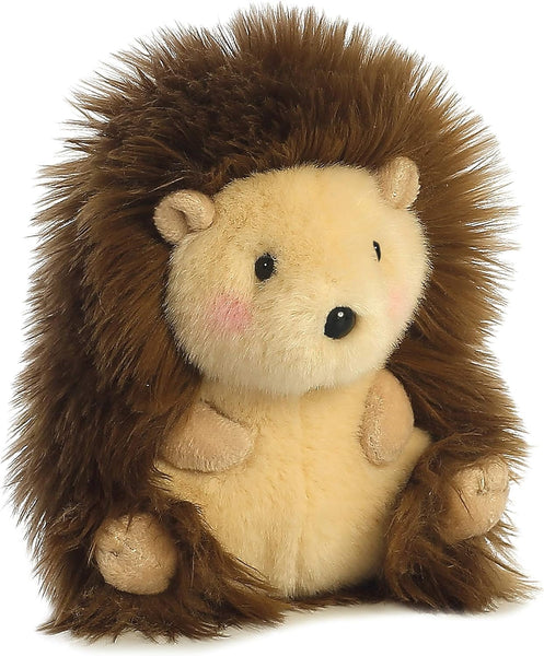 Aurora® Round Rolly Pet™ Merry Hedgehog™ Stuffed Animal - Adorable Companions - On-The-Go Fun - Brown 5 Inches