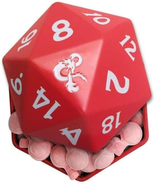 Dungeon and Dragons D&D DND D20 +1 Potion Sour Candy Collectible Tin - One (1) Tin - Sour Cherry Flavor