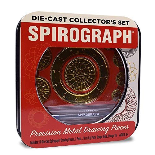 Spirograph Die-cast Collector’s Set, 14 Precision Metal Drawing Pieces, Ages 8+