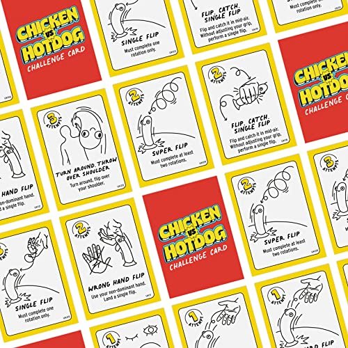 Big Potato Games - Chicken Vs Hotdog - The Fun Flipping Action Party Game Perfect for Family Game Night, 2-10 Players Ages 8+