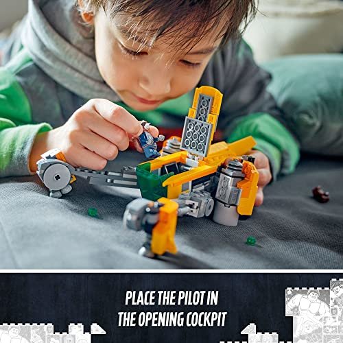 LEGO Marvel Baby Rocket’s Ship 76254 from Guardians of the Galaxy 3 Featuring Rocket Raccoon Minifigures, Collectible Super Hero Buildable Spaceship Toy Gift for Kids Ages 8 and up