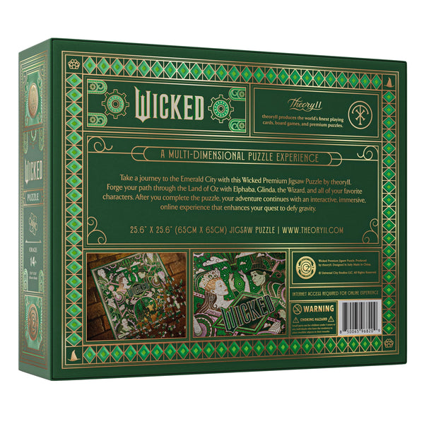 theory11 Wicked Jigsaw Puzzle - Journey to the Emerald City - Officially Licensed 1,000 Piece Intermediate Puzzle for Ages 14+