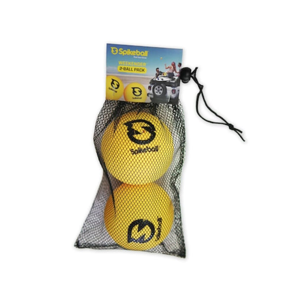 Spikeball Weekender Replacement Balls 2-Pack, New Premium Grippy Material for Greater Control, Bright Yellow