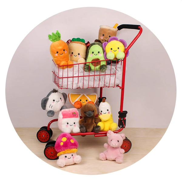 Aurora Palm Pals 5" Cute Cows: Sweetie Cow, Belle Strawberry Cow, Skyla Blueberry Cow, and Caroline Brown Cow