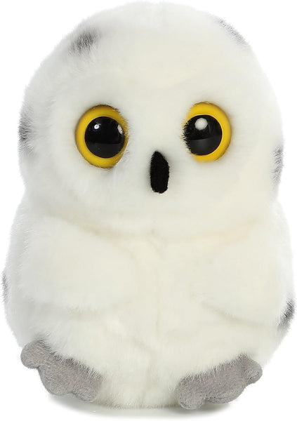 Aurora® Round Rolly Pet™ Hoot Owl™ Stuffed Animal - Adorable Companions - On-The-Go Fun - White 5 Inches