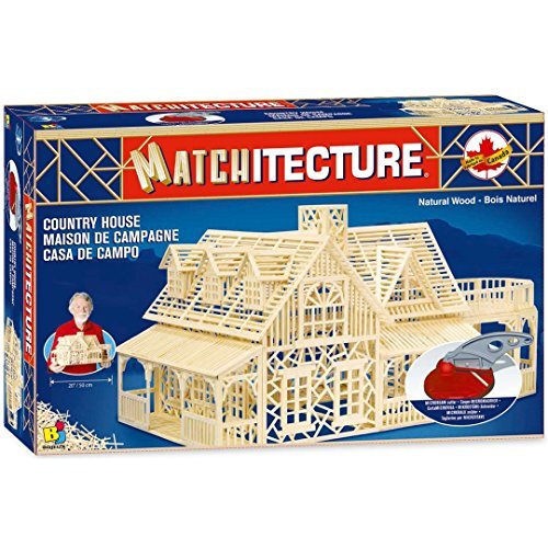 Matchitecture - Country House - Wooden Beam Construction Kit - Cut, Glue and Assemble to Create a 3D Design - 2300 Pieces, 1+ Players Ages 14+
