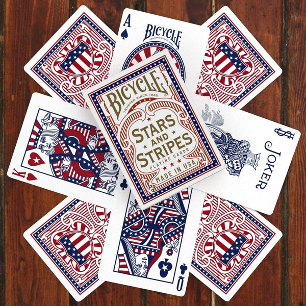 Bicycle Stars and Stripes Playing Card, Patriotic American Flag Design, Poker Size Standard Index