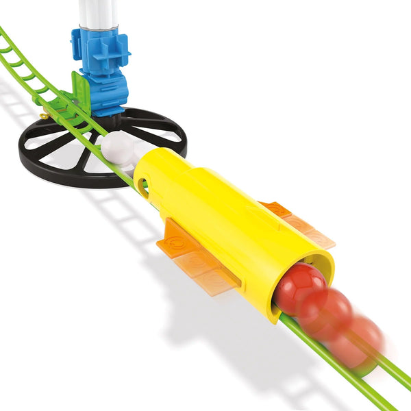 Quercetti Skyrail Evolution - 174 Piece Marble Run Roller Coaster Building Set, Over 19 Feet of Track, Ages 7+