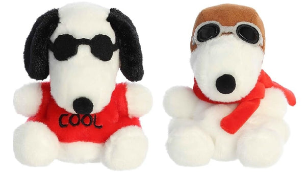 Aurora Peanuts Palm Pal Plush Bundle, Joe Cool and Flying Ace
