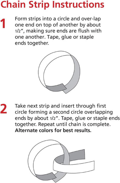 Hygloss Products Super Chain Strips 1" x 8" / 100 Holographic, Silver Count