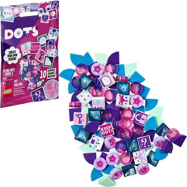 LEGO DOTS Extra DOTS – Series 3 41921 DIY Craft Decorations Kit for Fun Creative Play, New 2021 (107 Pieces)