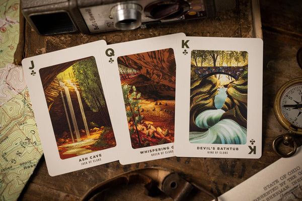 Kings Wild Project Hocking Hills State Park Luxury Playing Cards - Standard Edition, Poker Size Custom Index, State Park Themed Collectible Deck
