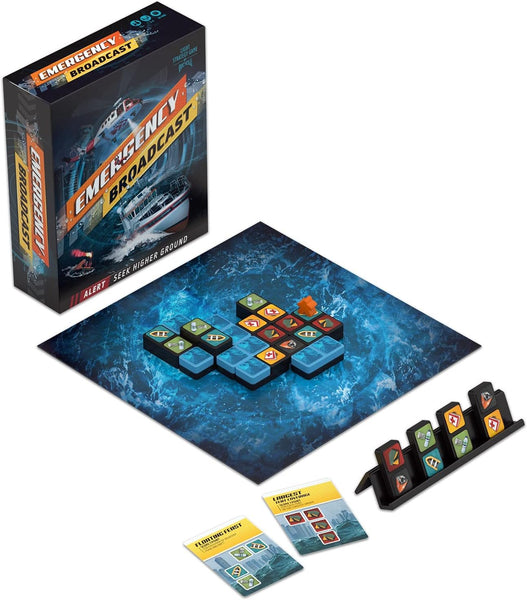 Bicycle Emergency Broadcast Tile-Laying Board Game, Ages 10+, 2-4 Players