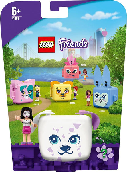 LEGO Friends Emma’s Dalmatian Cube 41663 Building Kit; Puppy Toy Creative Gift for Kids Comes with an Emma Mini-Doll Toy, New 2021 (41 Pieces)