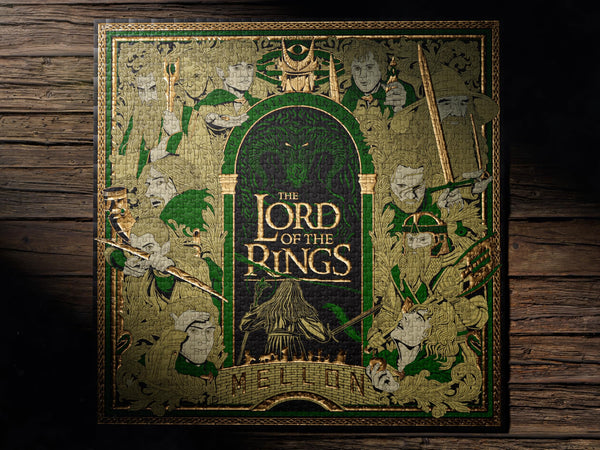 theory11 Lord of The Rings Jigsaw Puzzle - The Land Of Middle Earth - Officially Licensed 1,000 Piece Intermediate Puzzle for Ages 14+
