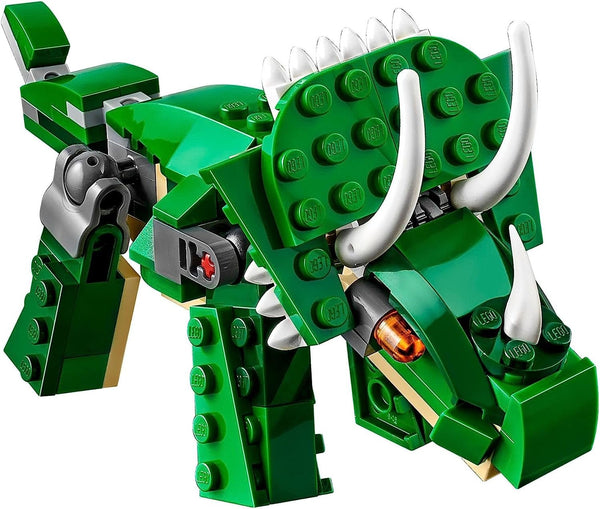 LEGO Creator 3 in 1 Mighty Dinosaur Toy, Transforms from T. rex to Triceratops to Pterodactyl Dinosaur Figures, Great Gift for 7-12 Year Old Boys & Girls, 31058
