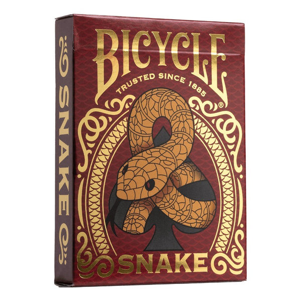 Bicycle Chinese Zodiac Snake Playing Cards, Chinese New Year Edition, Red and Gold, Poker Size Standard Index