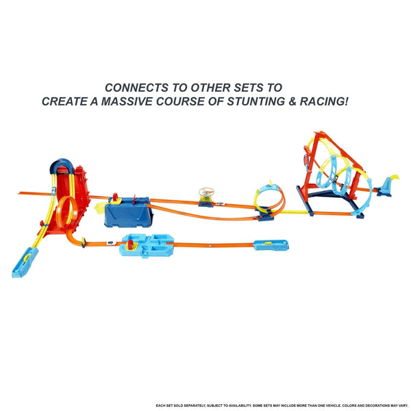 Hot Wheels Track Builder Straight Track with Car, 15 Feet - Styles May Vary, Orange and Blue (BHT77)