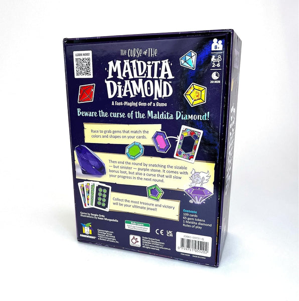 Gamewright - The Curse of The Maldita Diamond - A Fast Playing Gem of a Game - Card Game for Kids - Great for Family Game Night! - 2-6 Players Ages 8+