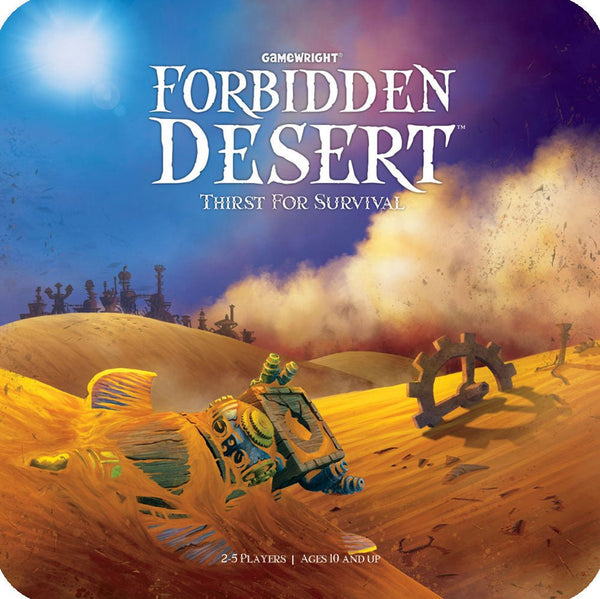 Gamewright - Forbidden Desert - Thirst For Survival, The Cooperative Strategy Survival Desert Board Game, 2-5 Players Ages 10+