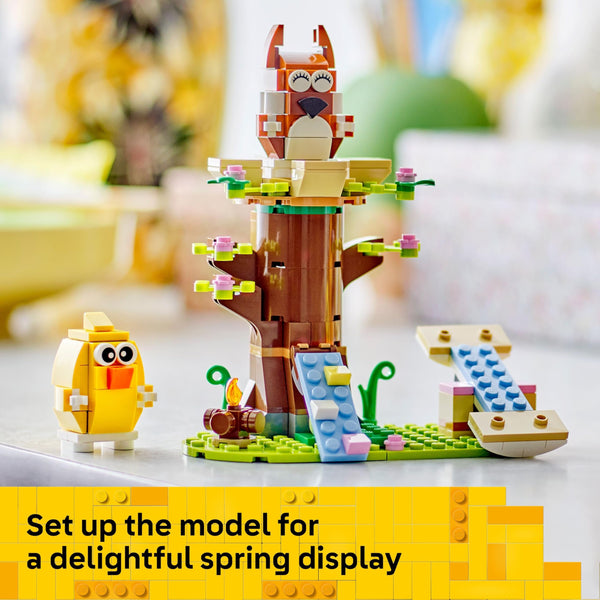 LEGO Spring Animal Playground Building Toy - Pretend Play Set with Squirrel and Bird Figure for Boys and Girls, Ages 8+ - Easter Basket Gift for Kids - 40709