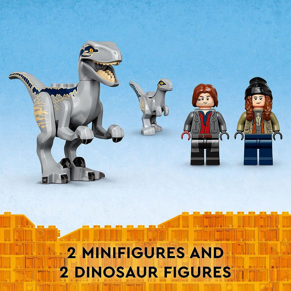 LEGO Jurassic World Blue and Beta Velociraptor Capture 76946 - Features Truck, 2 Indoraptor Dinosaur Toys, Action Minifigures, Dominion Movie Inspired Set, Great Gift for Kids Aged 6+ Years