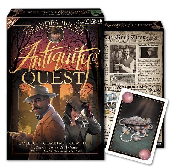 Grandpa Beck's Games - Antiquity Quest - A Set Collection Card Game Similar to Hand and Foot or Canasta, 2-8 Players Ages 10+ (First Edition)