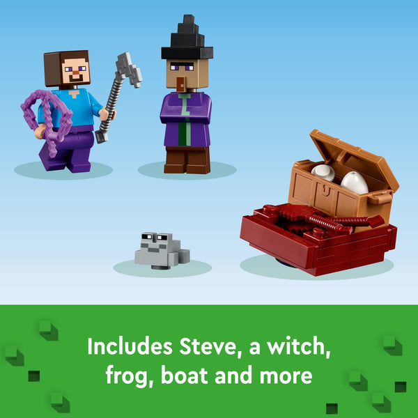 LEGO Minecraft The Pumpkin Farm - Building Toy for Kids Age 8+ - Toy for Boys, Girls, & Gamers W/Steve Minifigure, Witch, & More - 21248